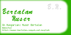 bertalan muser business card